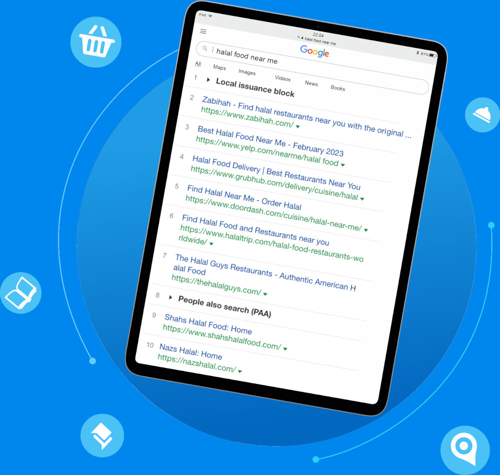 HalalLife competitors in Google