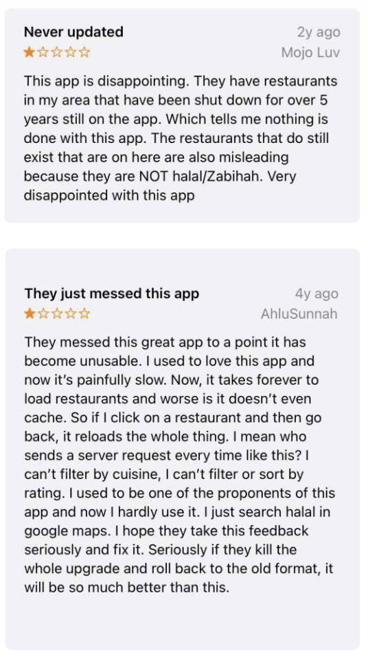 Zabihah reviews