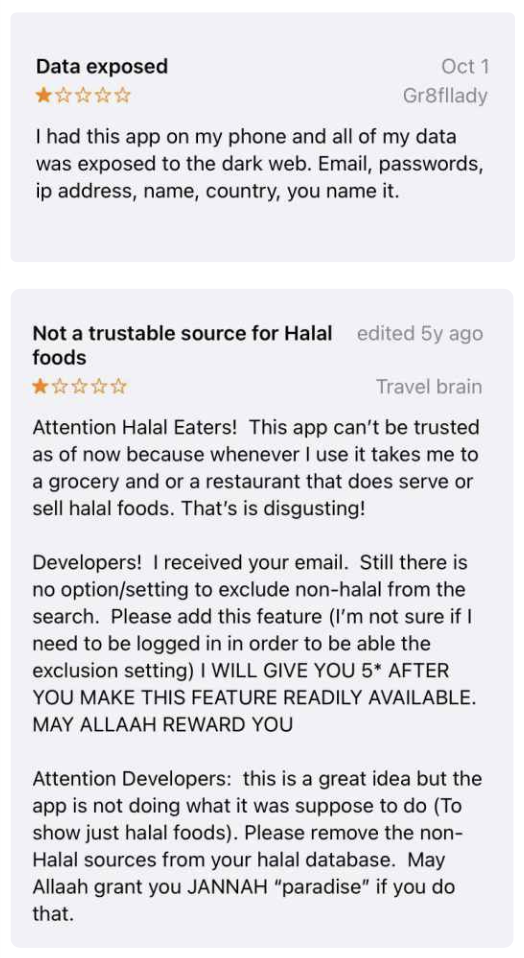 Zabihah reviews